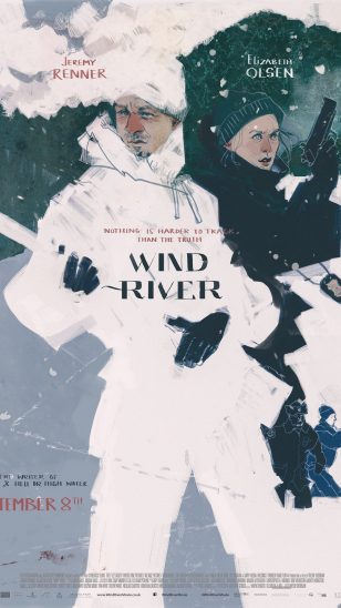 Wind River - 《猎凶风河谷》电影海报 绘画：Darya Shnykina（俄罗斯）