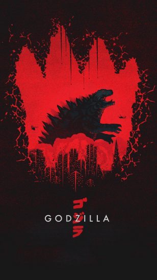 Godzilla - 《哥斯拉》电影海报 设计：Harlan Elam