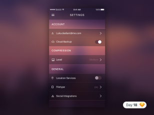 app Settings UI sketch素材下载